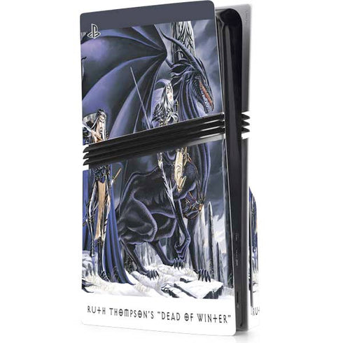 Dead of Winter Dragon and Warriors by Ruth Thompson PS5 Pro Disk Console Skin