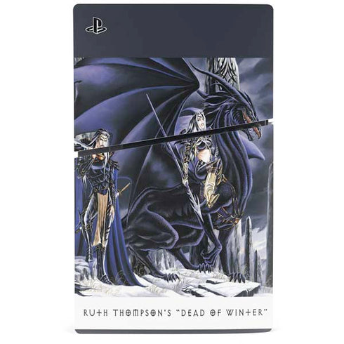 Dead of Winter Dragon and Warriors by Ruth Thompson PS5 Slim Digital Edition Console Skin