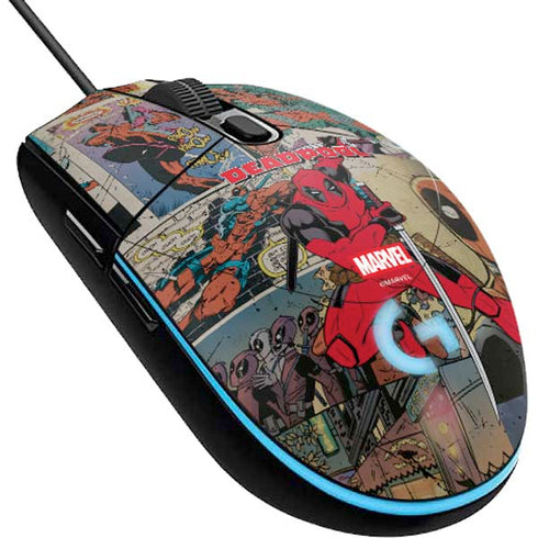 Marvel Deadpool Deadpool Collage G203 Prodigy RGB Wired Gaming Mouse Skin