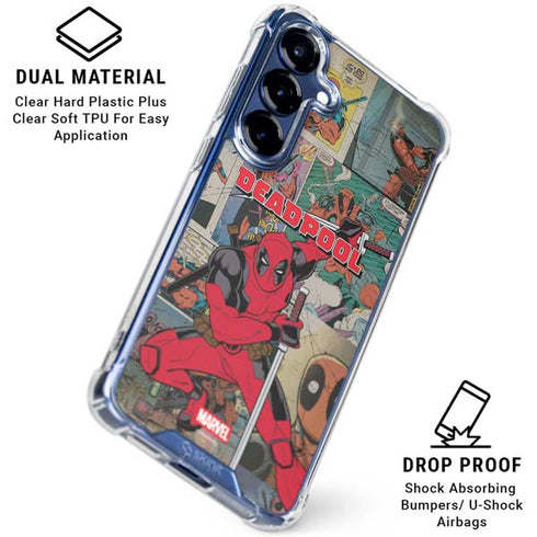 Marvel Deadpool Deadpool Collage Galaxy S25 Plus Clear Case