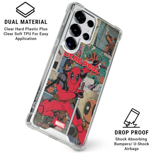 Marvel Deadpool Deadpool Collage Galaxy S26 Ultra Clear Case