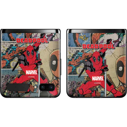 Marvel Deadpool Deadpool Collage Galaxy Z Flip Skin