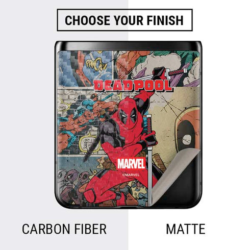 Marvel Deadpool Deadpool Collage Galaxy Z Flip Skin