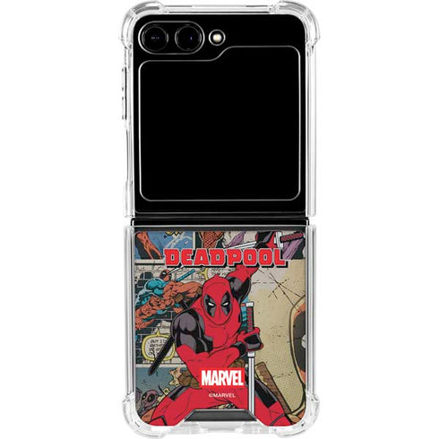 Marvel Deadpool Deadpool Collage Galaxy Z Flip5 5G Clear Case