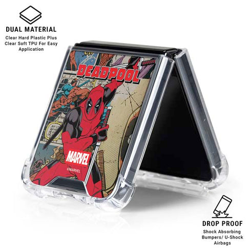 Marvel Deadpool Deadpool Collage Galaxy Z Flip6 Clear Case