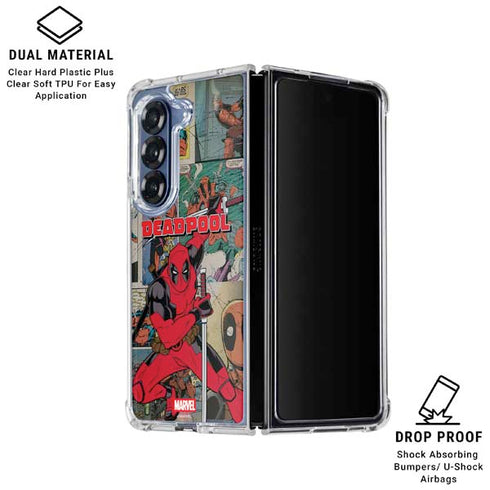 Marvel Deadpool Deadpool Collage Galaxy Z Fold6 Clear Case