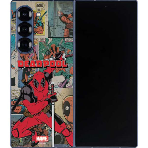 Marvel Deadpool Deadpool Collage Galaxy Z Fold6 Skin