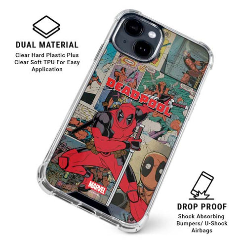 Marvel Deadpool Deadpool Collage iPhone 14 Plus Clear Case