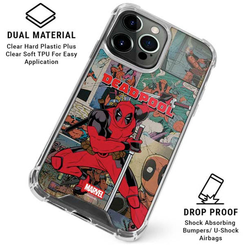 Marvel Deadpool Deadpool Collage iPhone 15 Pro Clear Case