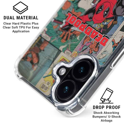 Marvel Deadpool Deadpool Collage iPhone 16 Clear Case