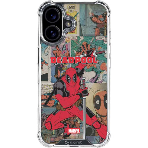 Marvel Deadpool Deadpool Collage iPhone 16 Plus Clear Case