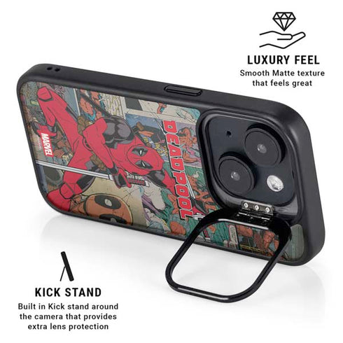 Marvel Deadpool Deadpool Collage iPhone 16 Plus Kickstand Case