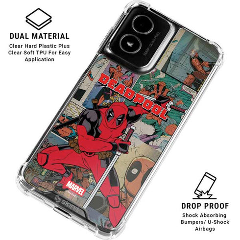 Marvel Deadpool Deadpool Collage Moto G Power 5G (2024) Clear Case