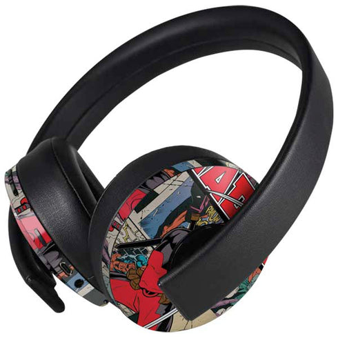 Marvel Deadpool Deadpool Collage PlayStation 4 Gold Wireless Headset Skin