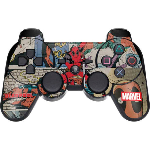 Marvel Deadpool Deadpool Collage PS3 Dual Shock wireless controller Skin