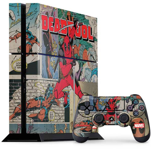 Marvel Deadpool Deadpool Collage PS4 Console and Controller Bundle Skin