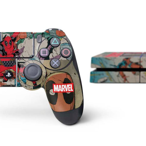 Marvel Deadpool Deadpool Collage PS4 Console and Controller Bundle Skin