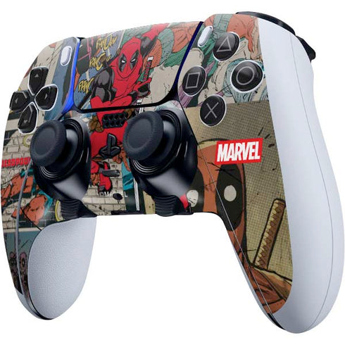 Marvel Deadpool Deadpool Collage PS5 DualSense Edge Pro Controller Skin