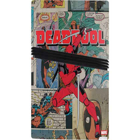 Marvel Deadpool Deadpool Collage PS5 Pro Console Skin
