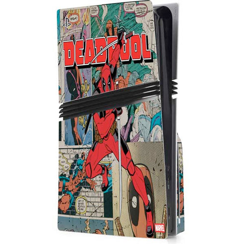 Marvel Deadpool Deadpool Collage PS5 Pro Disk Console Skin
