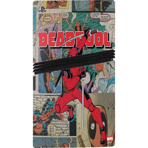 Marvel Deadpool Deadpool Collage PS5 Pro Disk Console Skin