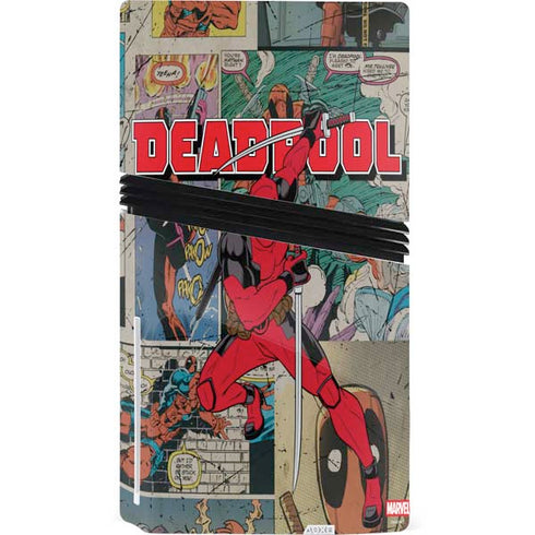 Marvel Deadpool Deadpool Collage PS5 Pro Disk Console Skin
