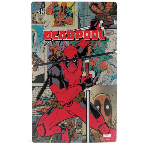 Marvel Deadpool Deadpool Collage PS5 Slim Digital Edition Console Skin