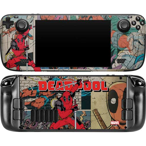 Marvel Deadpool Deadpool Collage Steam Deck Handheld Gaming Computer Skin