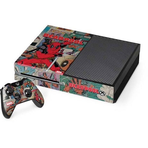 Marvel Deadpool Deadpool Collage Xbox One Console and Controller Bundle Skin