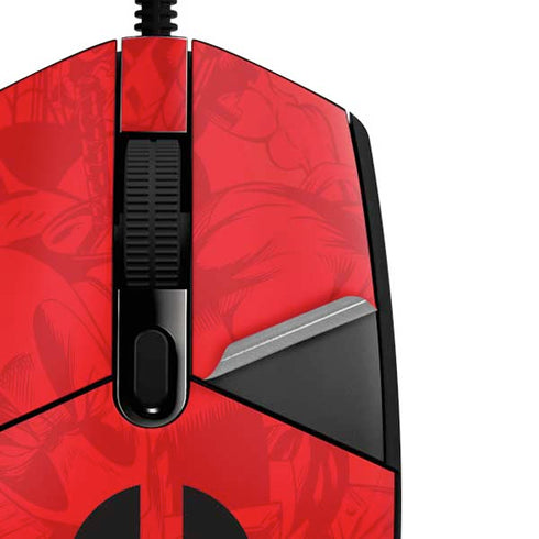 Marvel Deadpool Deadpool Emblem G203 Prodigy RGB Wired Gaming Mouse Skin
