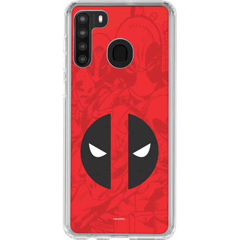 Marvel Deadpool Deadpool Emblem Galaxy A21 Clear Case