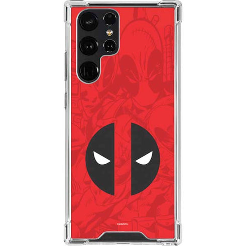 Marvel Deadpool Deadpool Emblem Galaxy S22 Ultra Clear Case