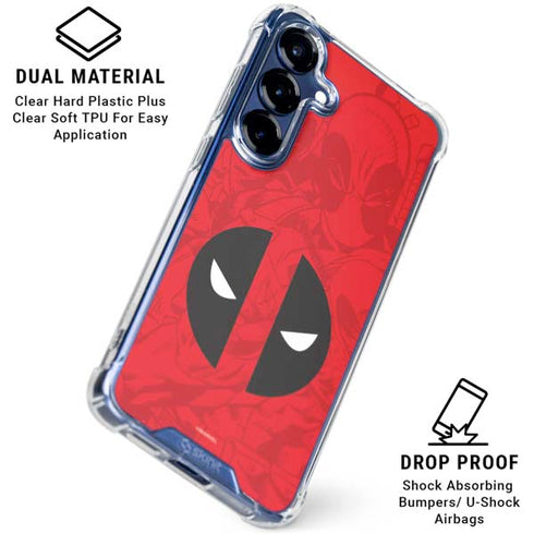 Marvel Deadpool Deadpool Emblem Galaxy S25 Plus Clear Case