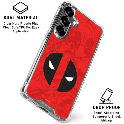 Marvel Deadpool Deadpool Emblem Galaxy S26 Clear Case