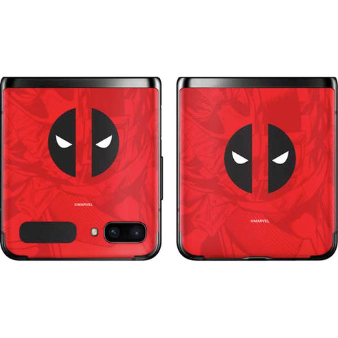 Marvel Deadpool Deadpool Emblem Galaxy Z Flip Skin