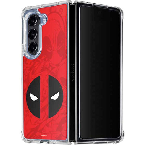 Marvel Deadpool Deadpool Emblem Galaxy Z Fold5 5G Clear Case