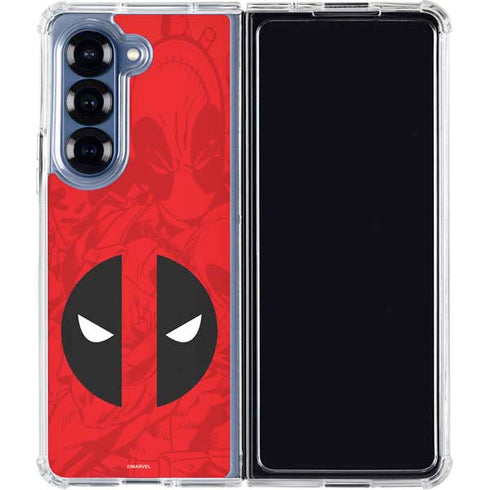 Marvel Deadpool Deadpool Emblem Galaxy Z Fold7 Clear Case