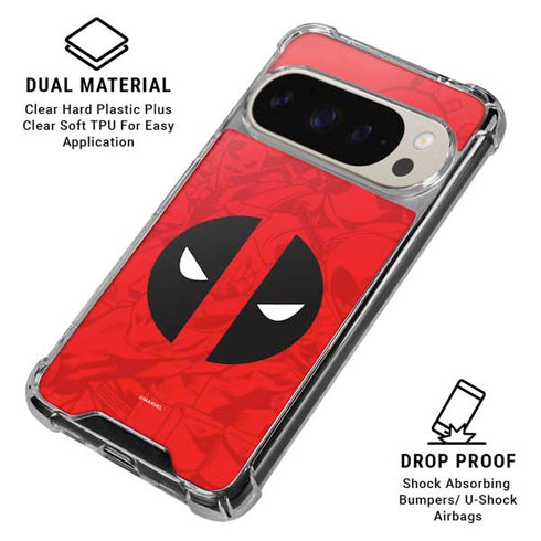 Marvel Deadpool Deadpool Emblem Google Pixel 9 Pro XL Clear Case