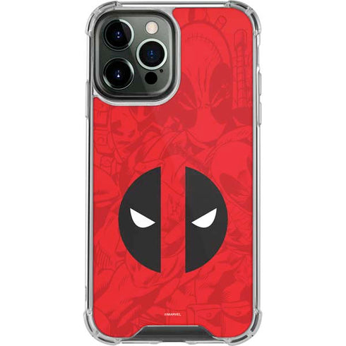 Marvel Deadpool Deadpool Emblem iPhone 14 Pro Max Clear Case