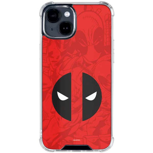 Marvel Deadpool Deadpool Emblem iPhone 15 Clear Case