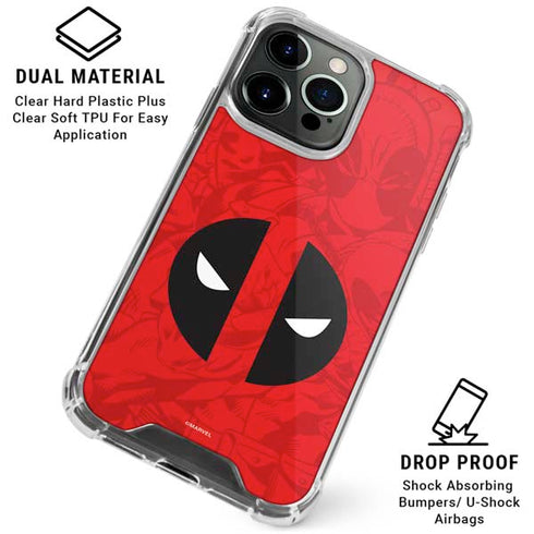 Marvel Deadpool Deadpool Emblem iPhone 15 Pro Clear Case