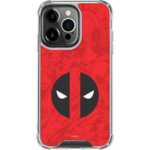 Marvel Deadpool Deadpool Emblem iPhone 15 Pro Max Clear Case