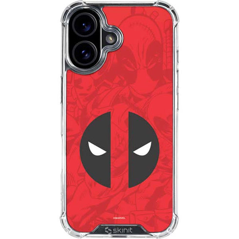 Marvel Deadpool Deadpool Emblem iPhone 16 Plus Clear Case
