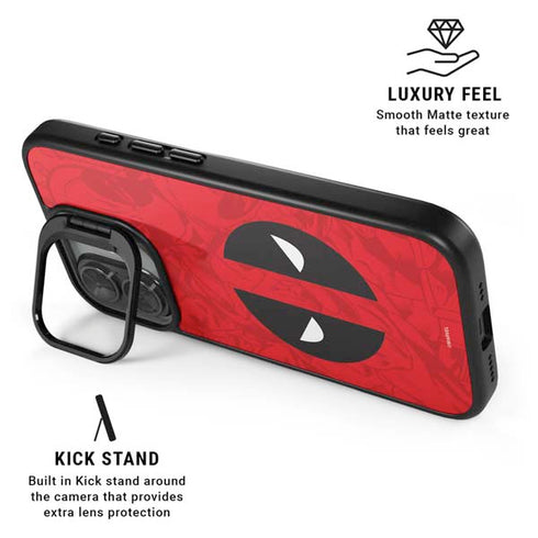 Marvel Deadpool Deadpool Emblem iPhone 17 Kickstand Case