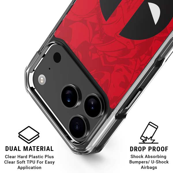 Marvel Deadpool Deadpool Emblem iPhone 17 Pro Clear Case Marvel Deadpool Deadpool Emblem iPhone 17 Pro Clear Case