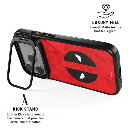 Marvel Deadpool Deadpool Emblem iPhone 17 Pro Kickstand Case