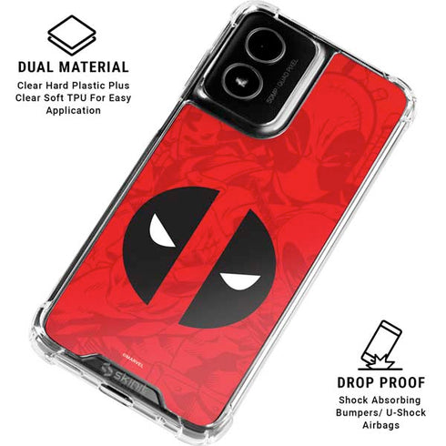 Marvel Deadpool Deadpool Emblem Moto G Power 5G (2024) Clear Case