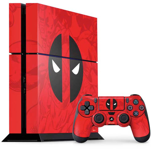 Marvel Deadpool Deadpool Emblem PS4 Console and Controller Bundle Skin
