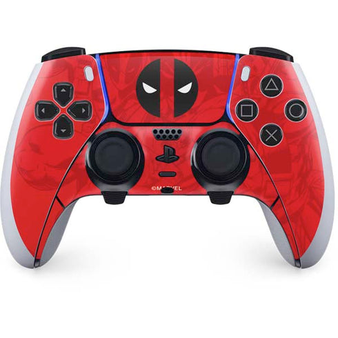 Marvel Deadpool Deadpool Emblem PS5 DualSense Edge Pro Controller Skin