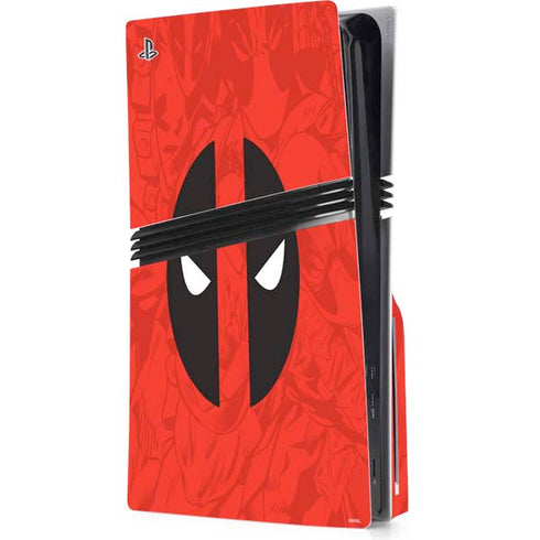Marvel Deadpool Deadpool Emblem PS5 Pro Disk Console Skin